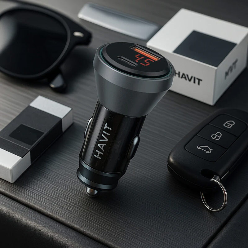 شارژر فندکی 30 وات هویت CC2017