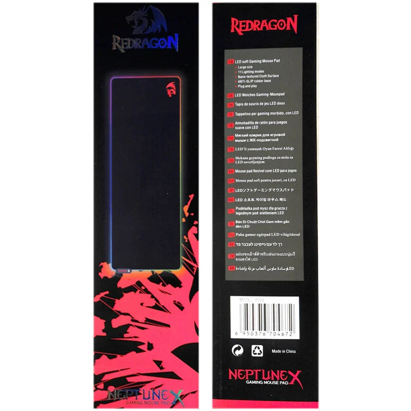 موس پد گیمینگ ردراگون NEPTUNE X P033 سایز 30*80 سانتی متر