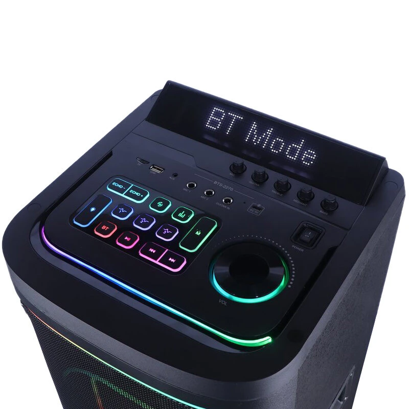 اسپیکر چمدانی بلوتوثی برودو BTS-2270 + میکروفون و ریموت کنترل