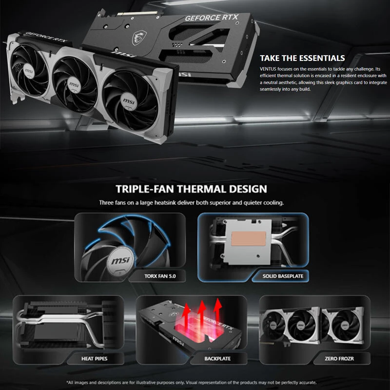 کارت گرافیک MSI GeForce RTX 5060 Ti VENTUS 3X OC 16GB GDDR7 128Bit