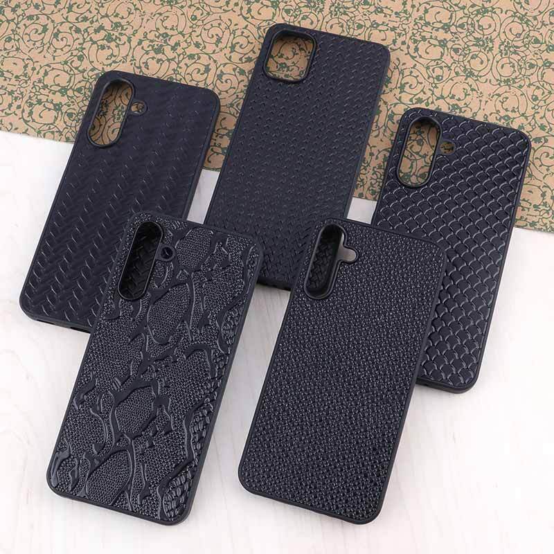 قاب چرمی Black طرح دار برجسته