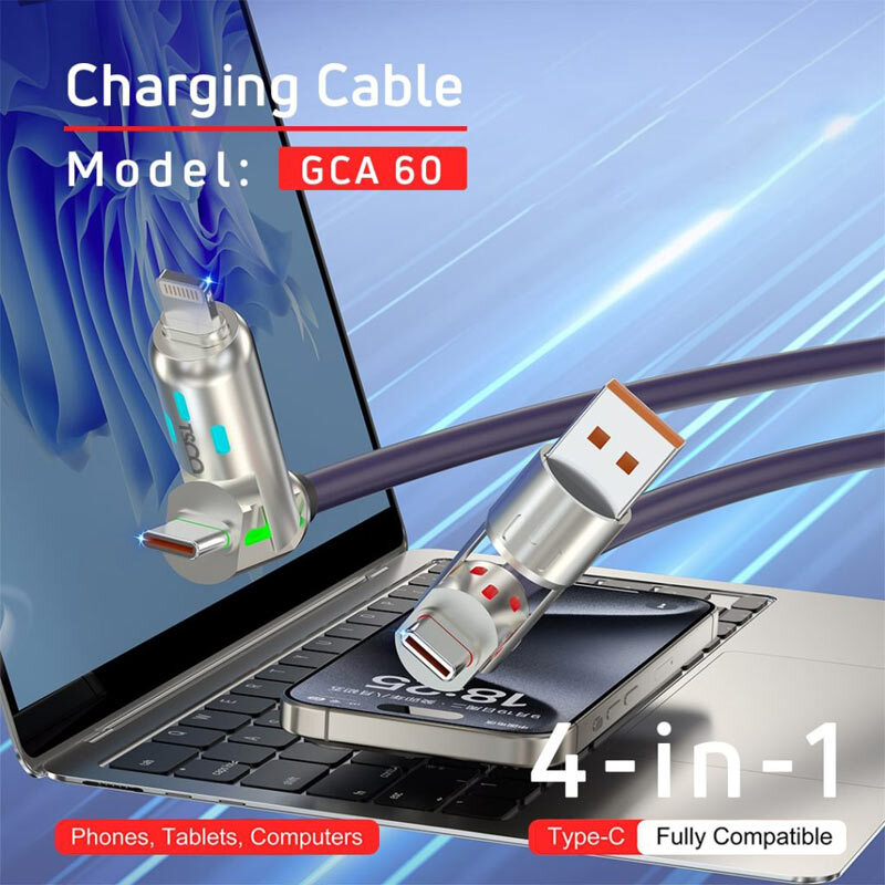 کابل شارژ چندکاره فست شارژ 60 وات تسکو GCA 60 طول 2 متر