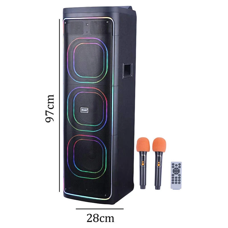 اسپیکر چمدانی بلوتوثی برودو BTS-2270 + میکروفون و ریموت کنترل