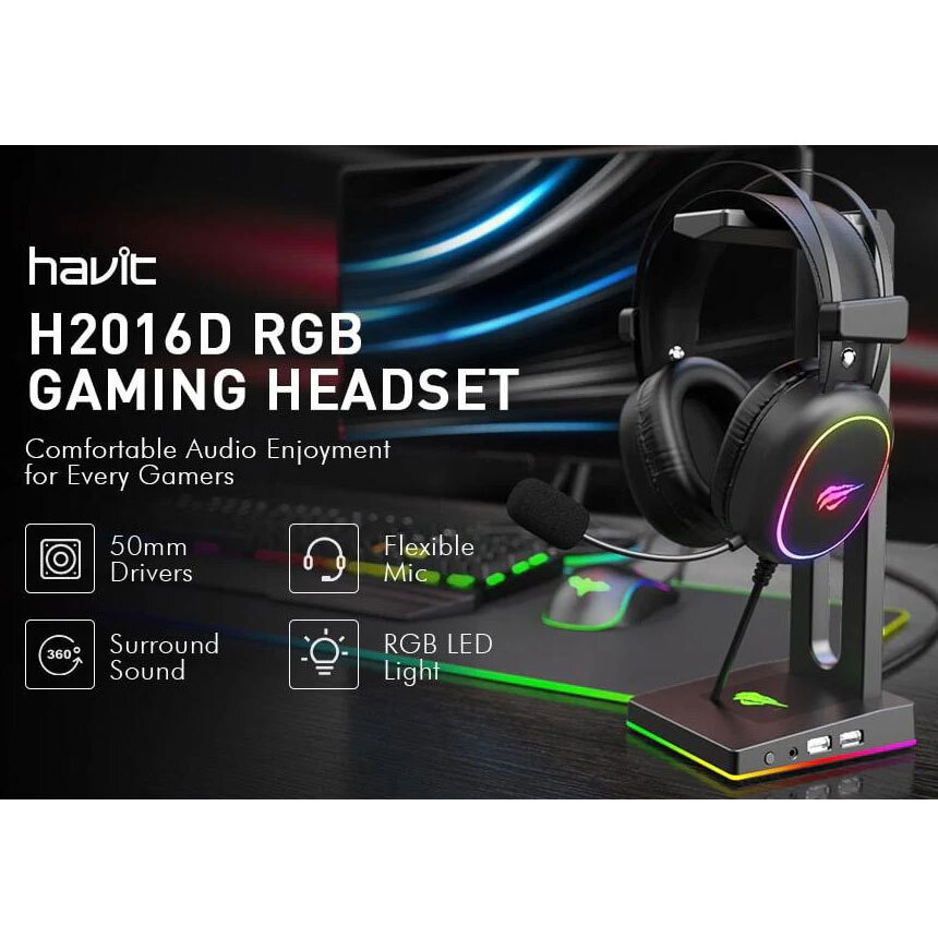 هدست گیمینگ سیم دار Havit Gamenote H2016D