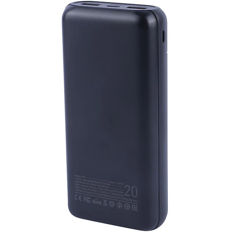 پاور بانک فست شارژ یوسوندا Y-P92 QC PD 22.5W ظرفیت 20000 میلی آمپر ساعت