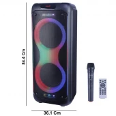 اسپیکر چمدانی بلوتوثی برودو BTS-1829 + میکروفون و ریموت کنترل