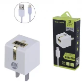 شارژر دیواری 6.4 وات Aople AP-3576 1.2A + کابل آیفونی