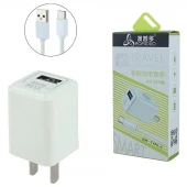 شارژر دیواری 6 وات Aopuduo AD-583T 1.2A + کابل تایپ سی