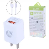 شارژر دیواری 6 وات Aopuduo AD-583A 1.2A + کابل میکرو یو اس بی