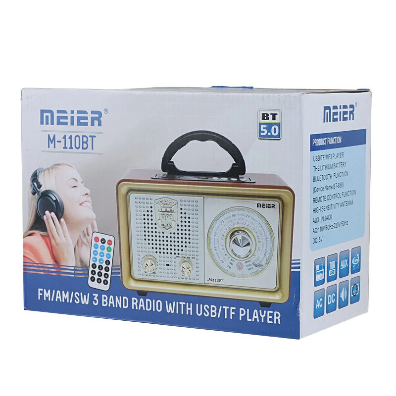 رادیو اسپیکر بلوتوثی مییر M-110BT + ریموت کنترل