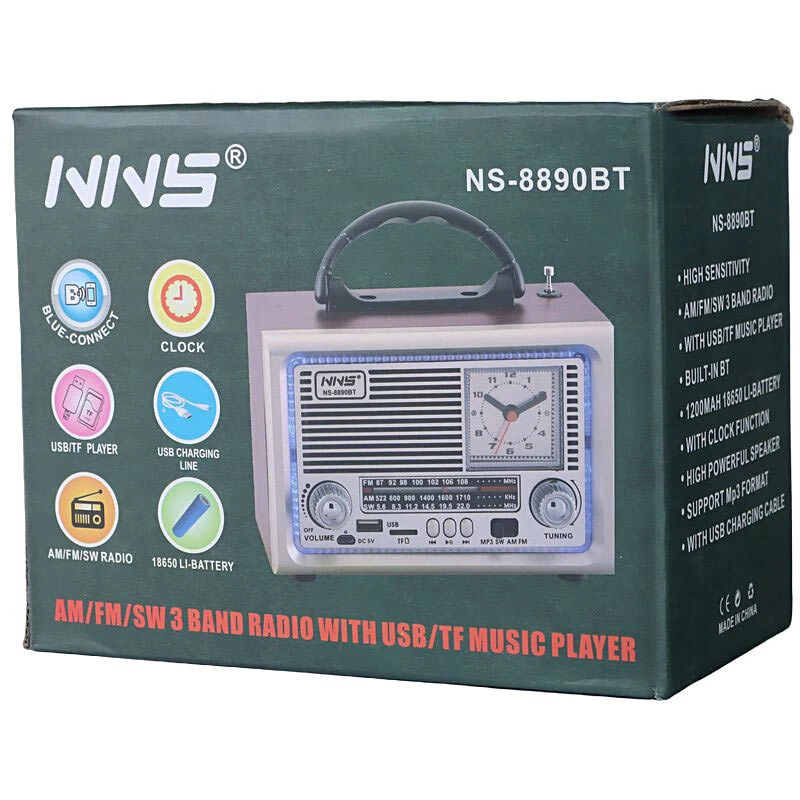 رادیو اسپیکر بلوتوثی ان ان اس NS-8890BT