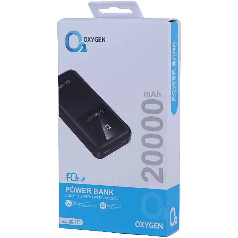 پاور بانک فست شارژ اکسیژن OX-110 PD 22.5W ظرفیت 20000 میلی آمپر ساعت
