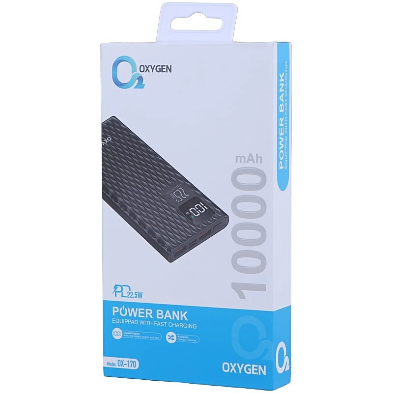 پاور بانک فست شارژ اکسیژن OX-170 PD 22.5W ظرفیت 10000 میلی آمپر ساعت
