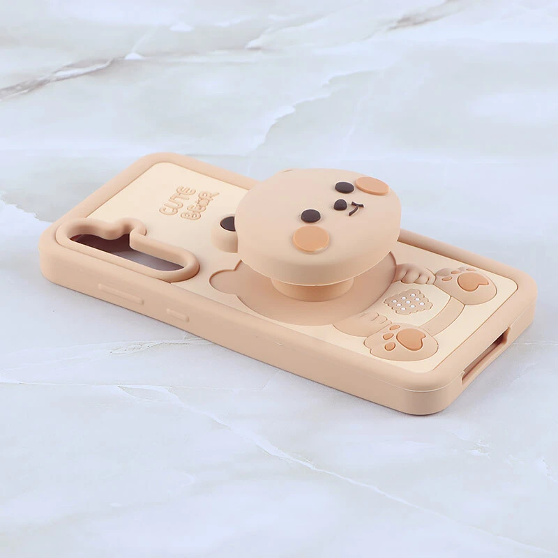قاب سیلیکونی پاپ سوکت دار طرح Cute Bear