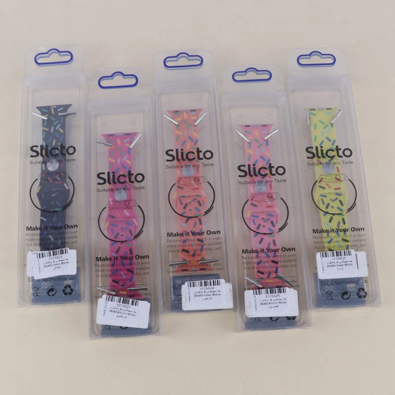 بند اپل واچ سیلیکونی طرح فانتزی Slicto سایز 38/40/41 میلی متری