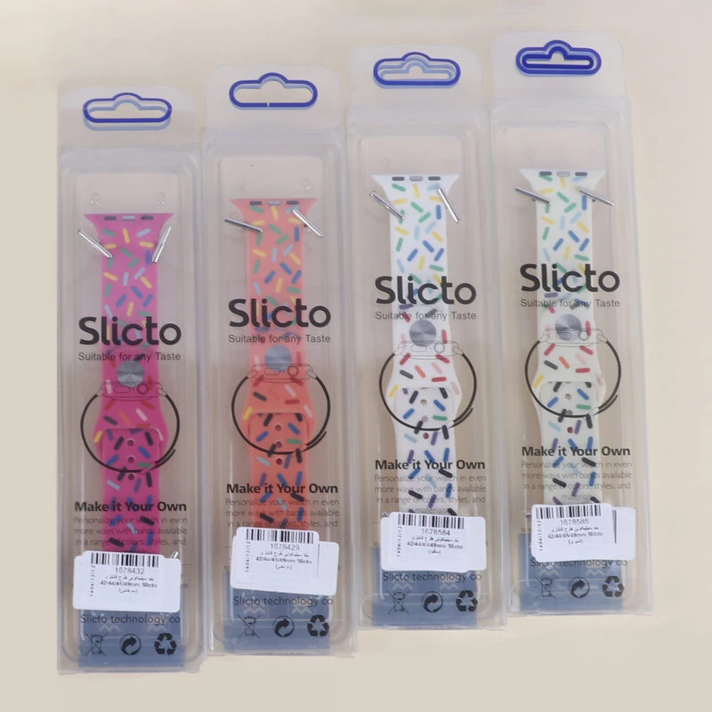 بند اپل واچ سیلیکونی طرح فانتزی Slicto سایز 42/44/45/46/49 میلی متری