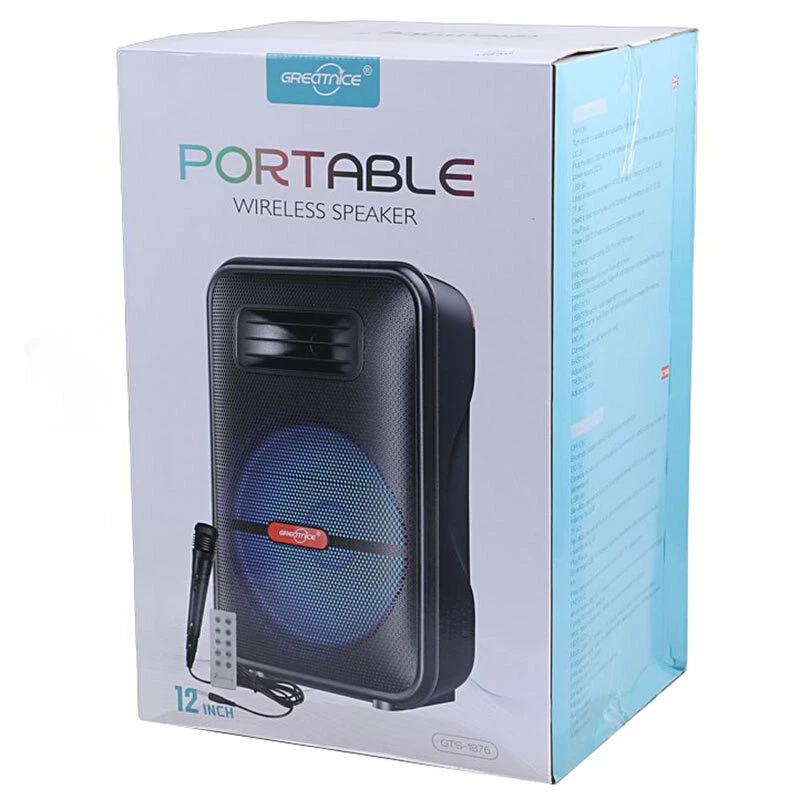 اسپیکر بلوتوثی گریت نایس GTS-1876 + میکروفون و ریموت کنترل