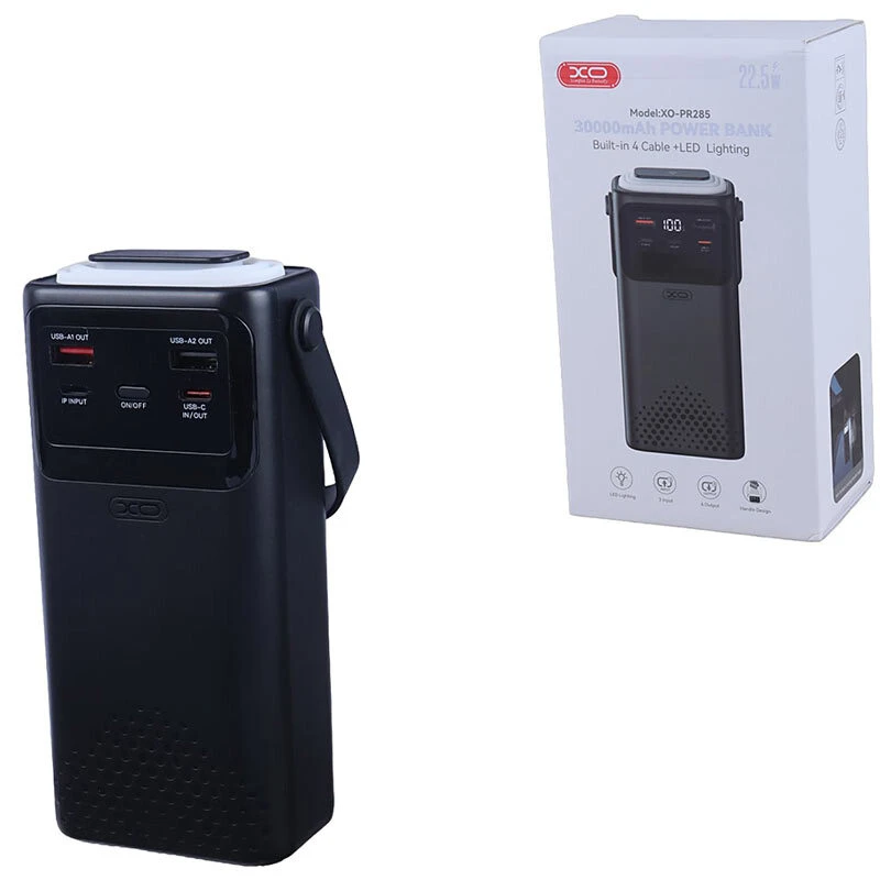 پاور بانک فست شارژ ایکس او XO-PR285 PD 22.5W ظرفیت 30000 میلی آمپر ساعت