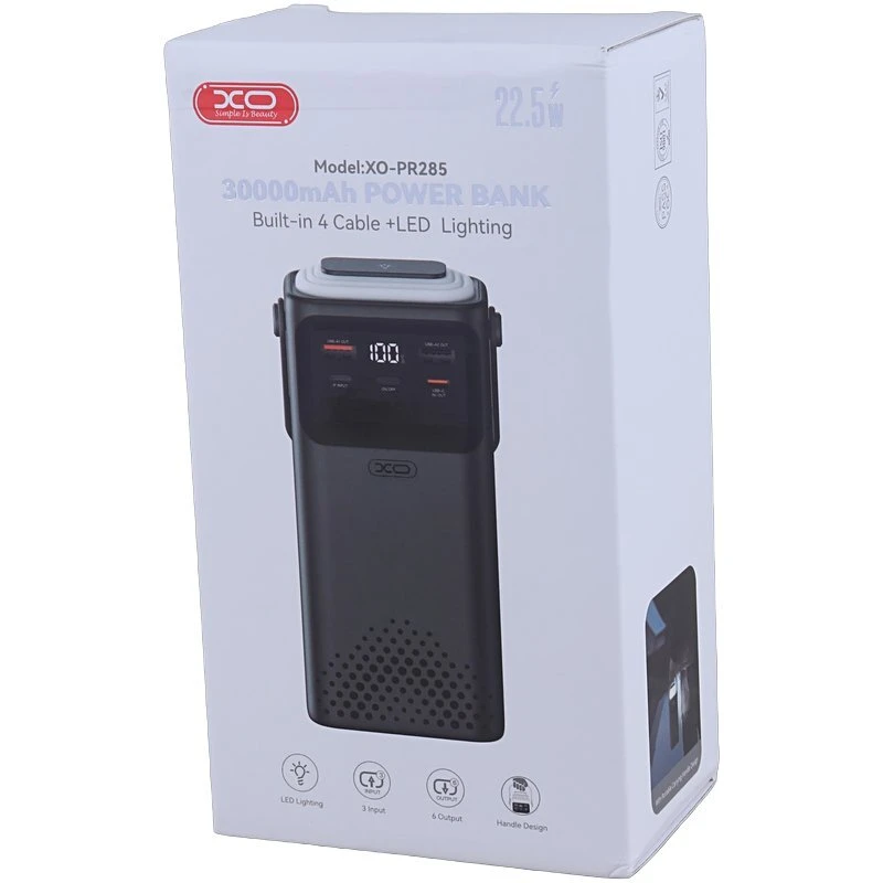 پاور بانک فست شارژ ایکس او XO-PR285 PD 22.5W ظرفیت 30000 میلی آمپر ساعت