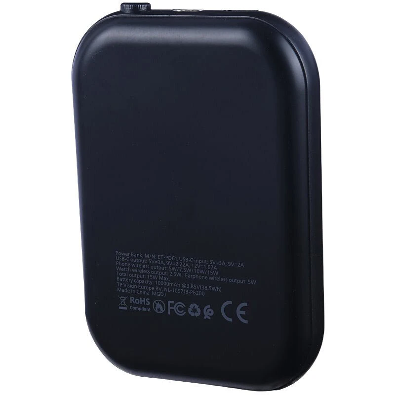 پاور بانک بی سیم فست شارژ ارلدام ET-PD61 PD 20W ظرفیت 10000 میلی آمپر ساعت