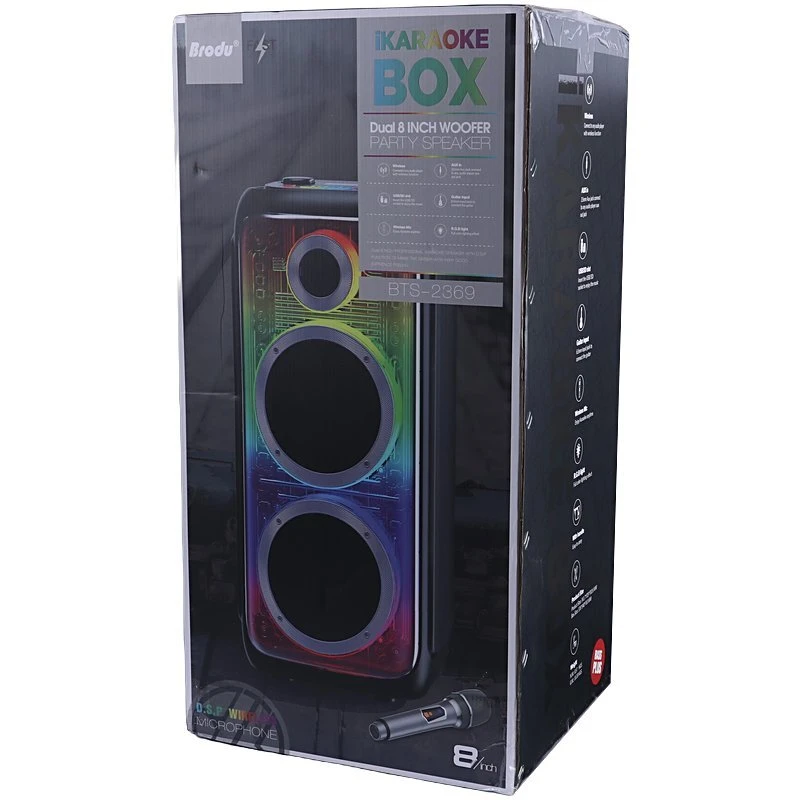 اسپیکر چمدانی بلوتوثی برودو BTS-2369 + میکروفون