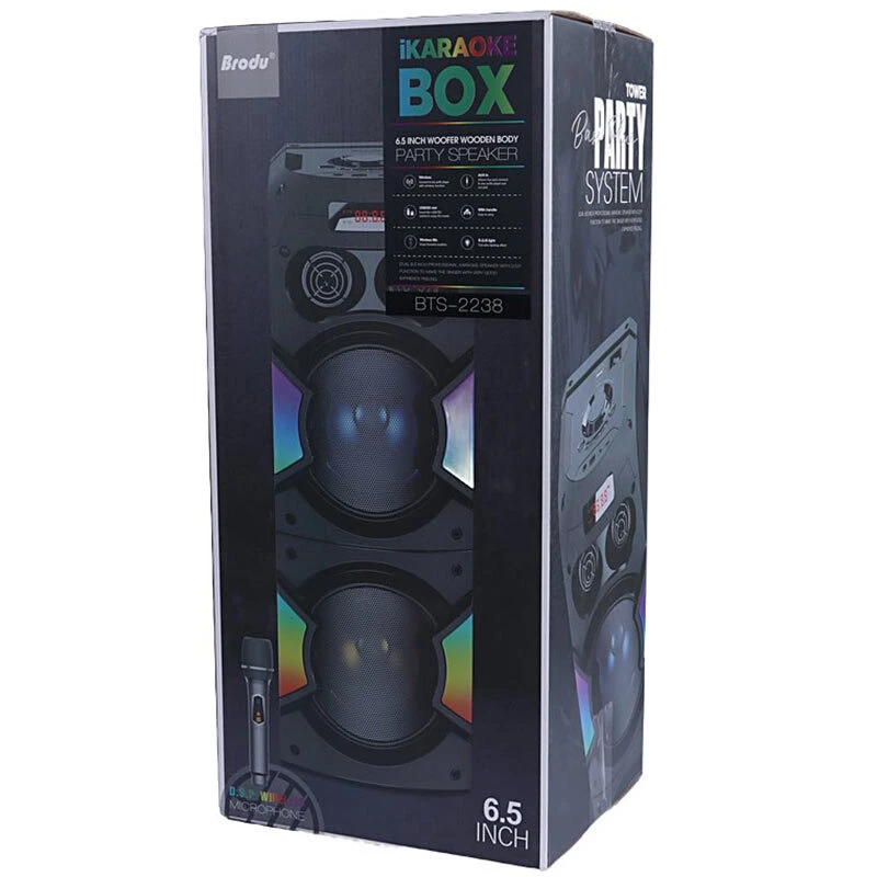 اسپیکر چمدانی بلوتوثی برودو BTS-2238 + میکروفون