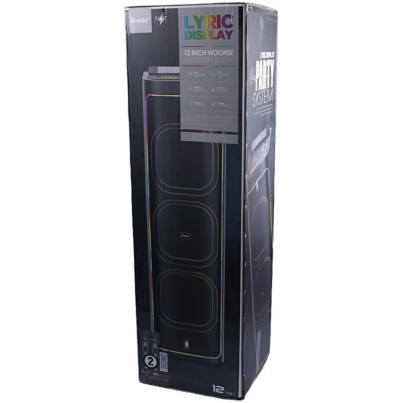 اسپیکر چمدانی بلوتوثی برودو BTS-2272 + میکروفون و ریموت کنترل