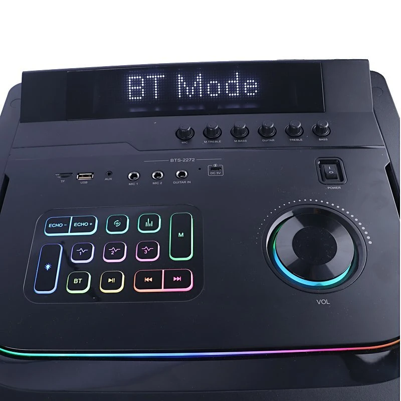 اسپیکر چمدانی بلوتوثی برودو BTS-2272 + میکروفون و ریموت کنترل