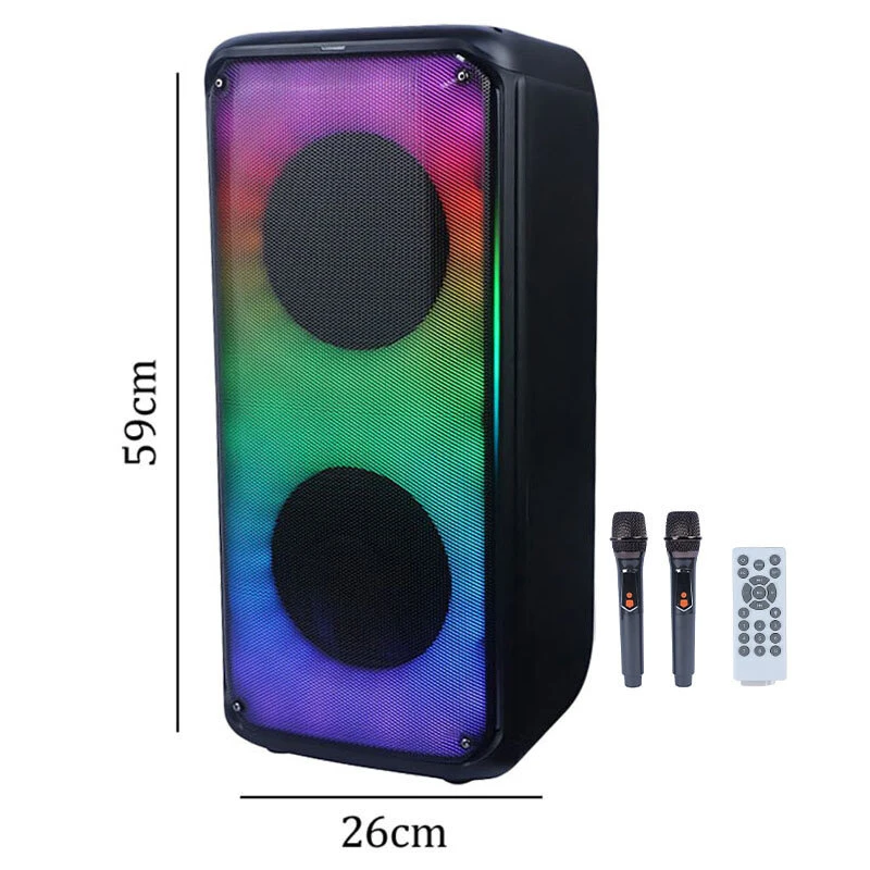 اسپیکر چمدانی بلوتوثی برودو BTS-1908 + میکروفون و ریموت کنترل