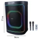 اسپیکر چمدانی بلوتوثی برودو BTS-2248 + میکروفون و ریموت کنترل