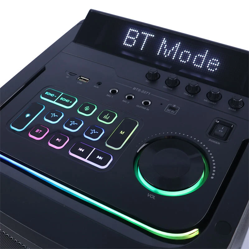 اسپیکر چمدانی بلوتوثی برودو BTS-2271 + ریموت کنترل و میکروفون