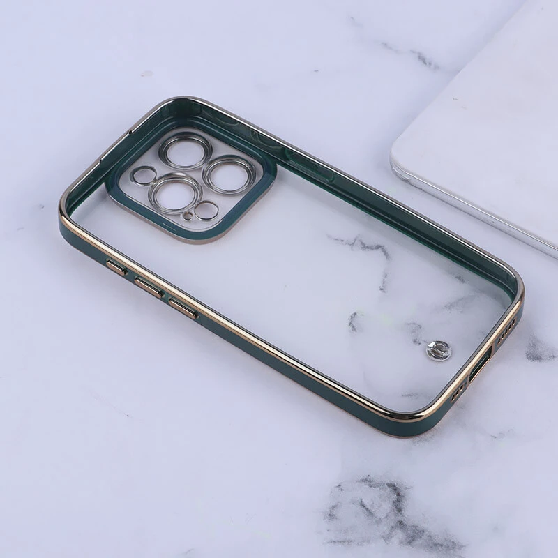 قاب ژله ای آیفون iPhone 15 Pro دور رنگی محافظ لنزدار