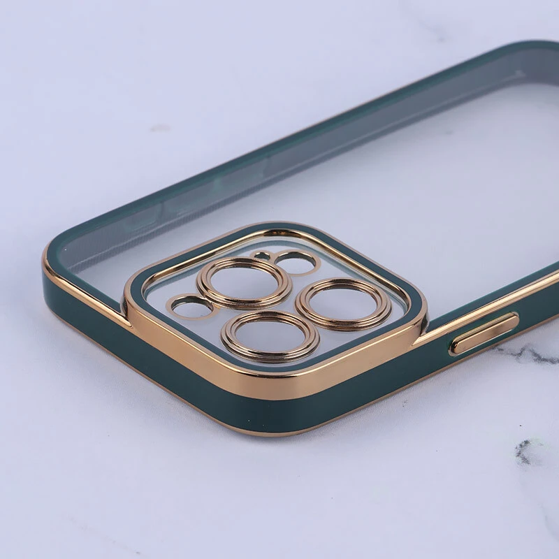 قاب ژله ای آیفون iPhone 15 Pro دور رنگی محافظ لنزدار