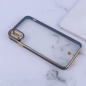 قاب ژله ای آیفون XS Max دور رنگی محافظ لنزدار