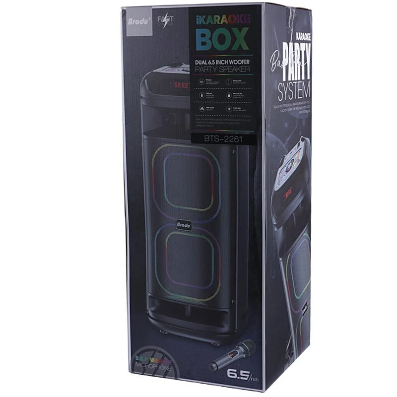 اسپیکر چمدانی بلوتوثی برودو BTS-2261 + میکروفون