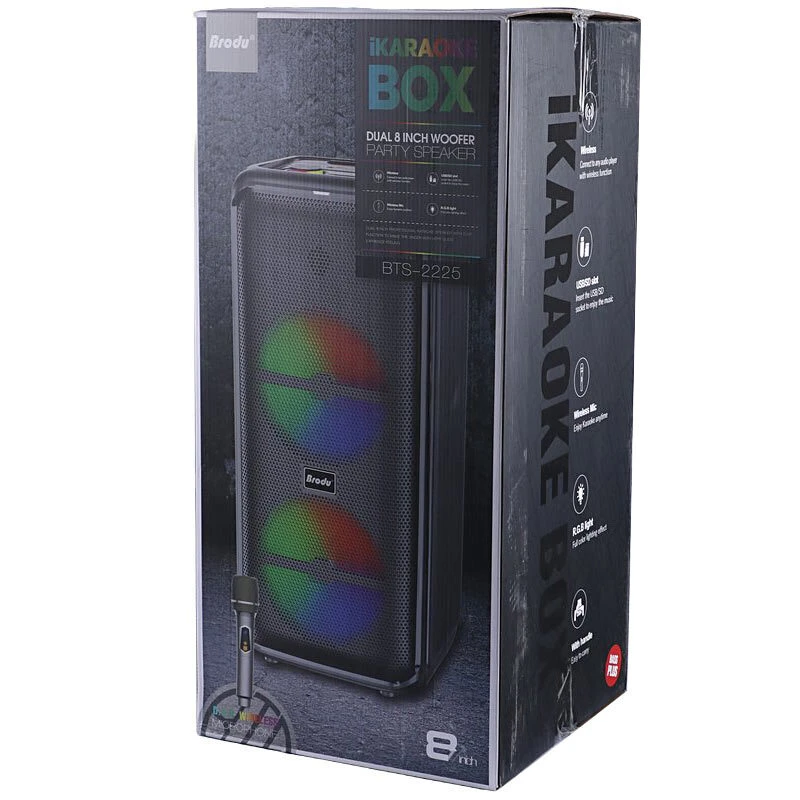اسپیکر چمدانی بلوتوثی برودو BTS-2225 + میکروفون