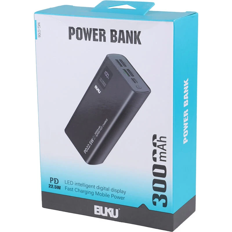 پاور بانک فست شارژ بوکو MG-G106 QC3.0 PD 22.5W ظرفیت 30000 میلی آمپر ساعت