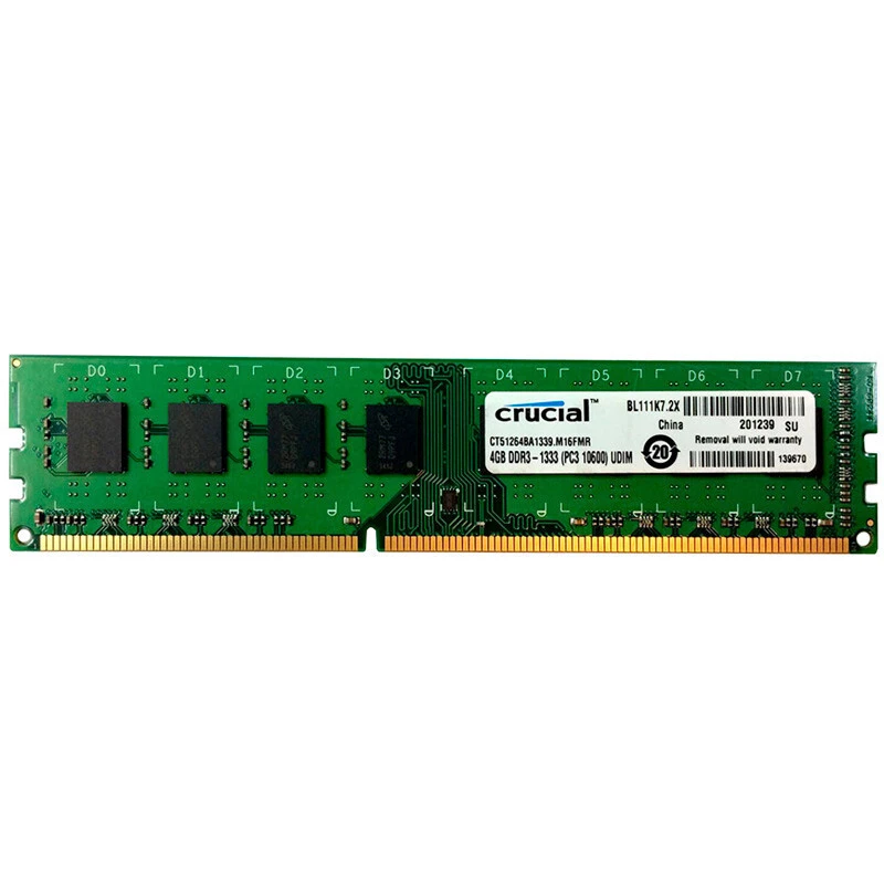 رم کامپیوتر کروشیال DDR3 4GB Single 1600MHz CL9