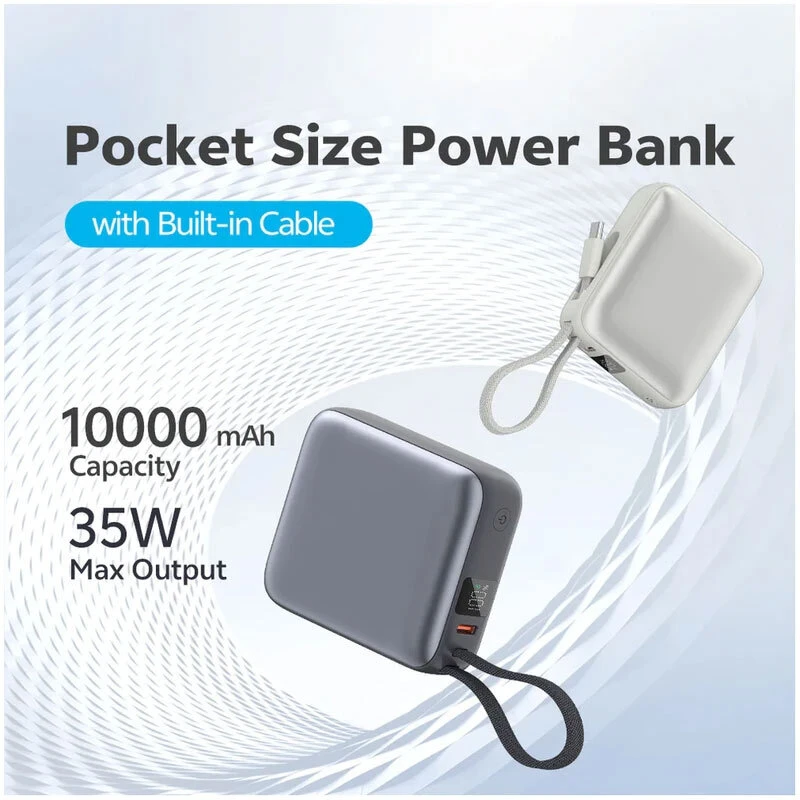 پاور بانک فست شارژ کیو سی وای PB10C QC3.0 PD3.0 35W ظرفیت 10000 میلی آمپر ساعت
