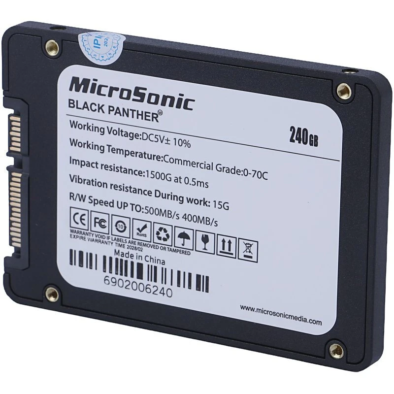 حافظه SSD میکروسونیک Microsonic Black Panther 240GB