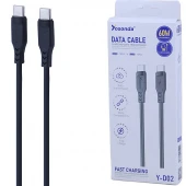 کابل دو سر تایپ سی فست شارژ 60 وات یوسوندا Y-D02 طول 1 متر