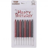 شمع تولد اکلیلی و تاپر Happy Birthday تاپ کندل کد 20