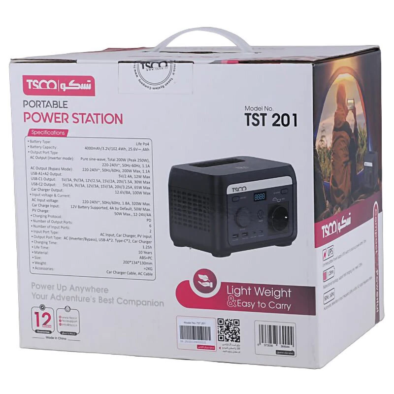 پاور استیشن تسکو TST 201 200W ظرفیت 32000 میلی آمپر ساعت