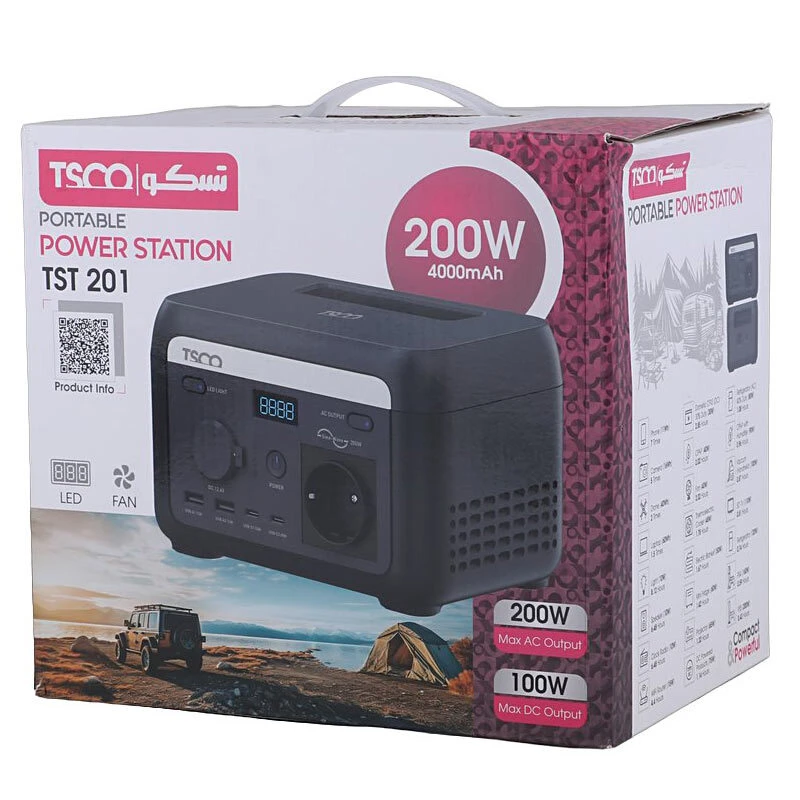 پاور استیشن تسکو TST 201 200W ظرفیت 32000 میلی آمپر ساعت