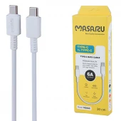 کابل کوتاه دو سر تایپ سی فست شارژ 6 آمپر ماسارو M306C طول 30 سانتی متر