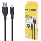 کابل میکرو یو اس بی فست شارژ 5 آمپر ماسارو M308A طول 1.1 متر