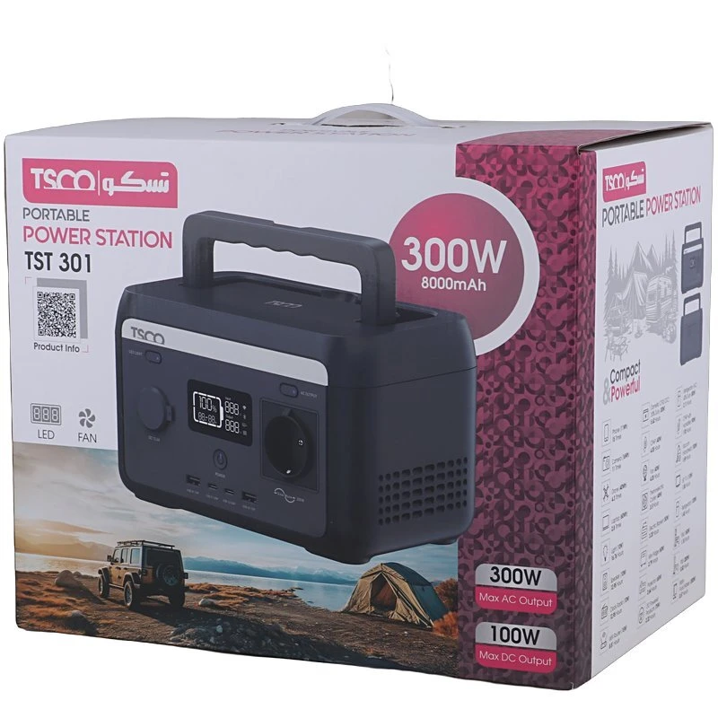 پاور استیشن تسکو TST 301 300W ظرفیت 64000 میلی آمپر ساعت