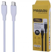 کابل دو سر تایپ سی فست شارژ 6 آمپر ماسارو M312C طول 1.1 متر