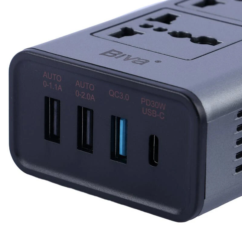 شارژر فندکی و چند راهی بیوا Biva NBQ-101 QC3.0 PD3.1 200W