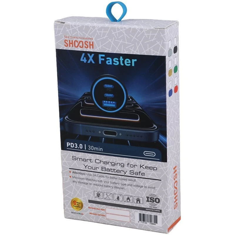 شارژر فندکی 30 وات شوش SH-807